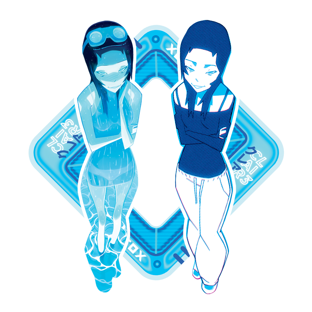 6" e-girl + bathwater standee